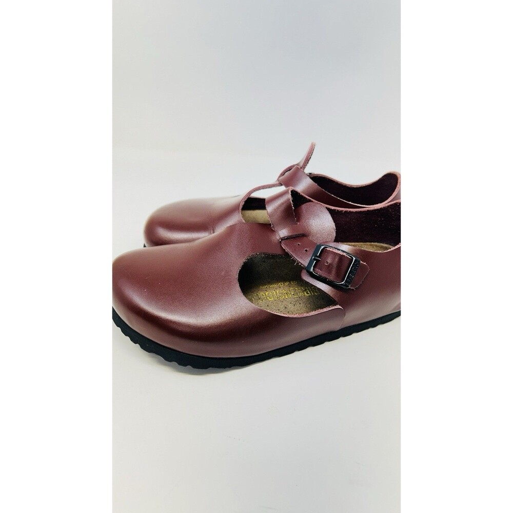 Birkenstock Paris Leather Mary Jane Oxblood 35 L4 Rare Discontinued Color EUC